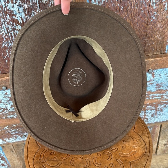 Dorfman Pacific Wool Felt Crushable Outback Hat Size Small - Picture 7 of 11